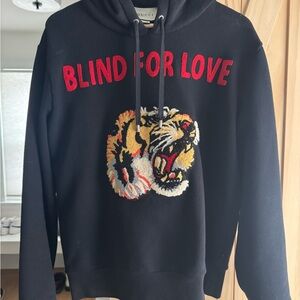 Gucci Black Hoodie with Red and Yellow Tiger Motif